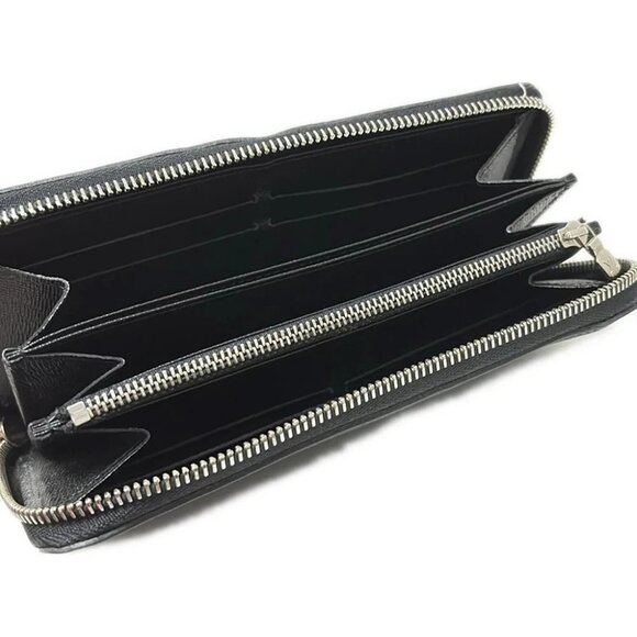 Auth LOUIS VUITTON Zippy Wallet M60072 Noir Silver Hardware Epi - CA2134 - Picture 4 of 5